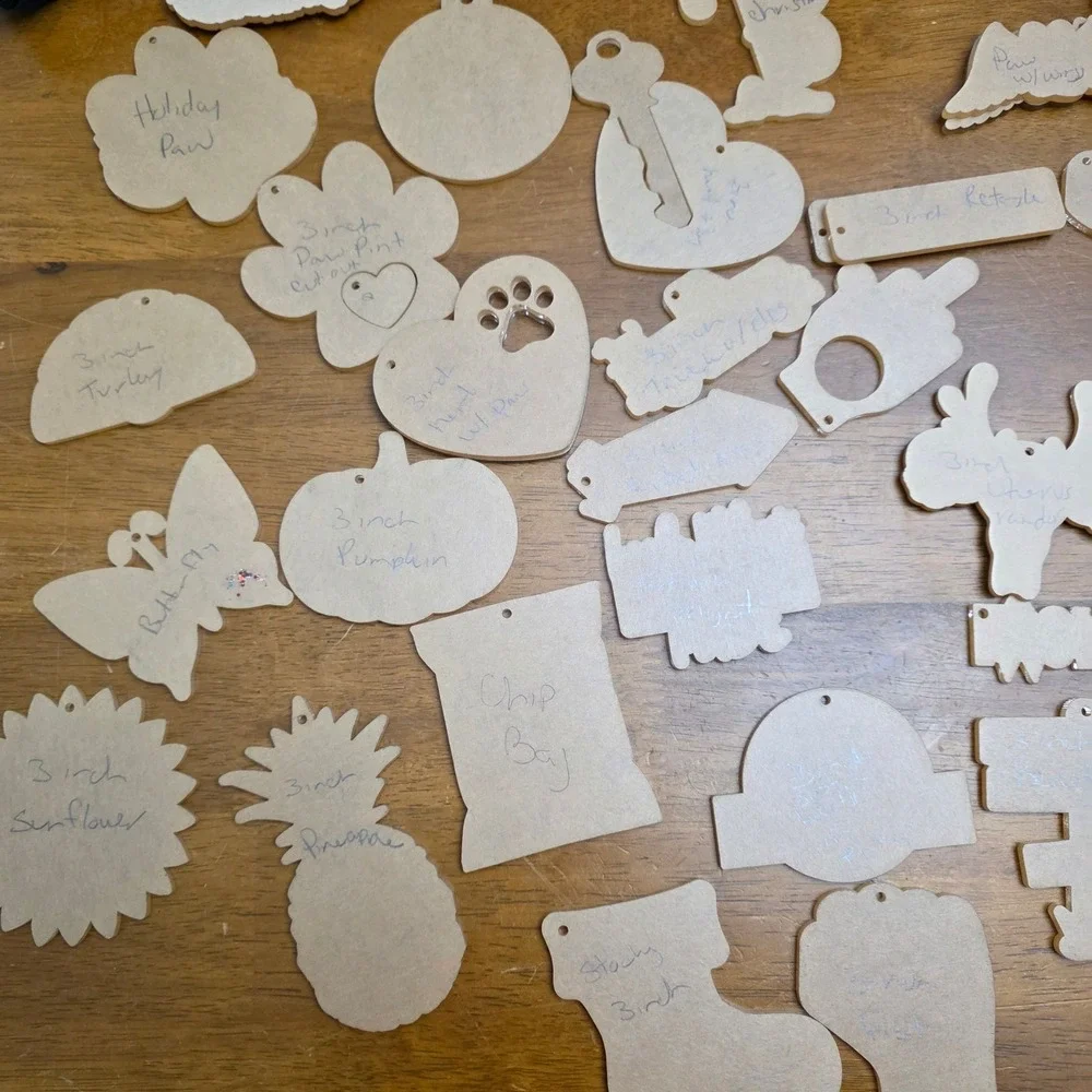 Bulk Lot of 80 Unfinished Acrylic  Blanks by Zindee Shapes no files 3 inch craft
